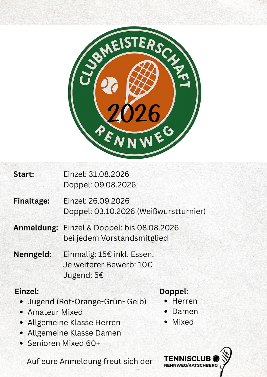 Clubmeisterschaften 2026